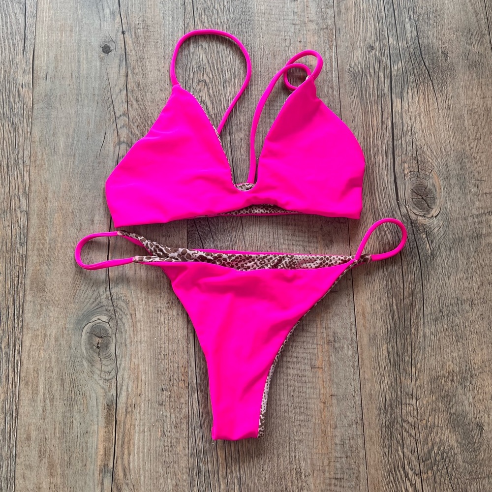 Acacia Swimwear Bikini Set-Hot Pink